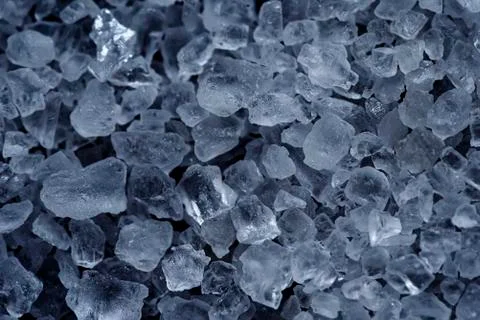 Flat lay high detailed background from blue crystals Stock Photos