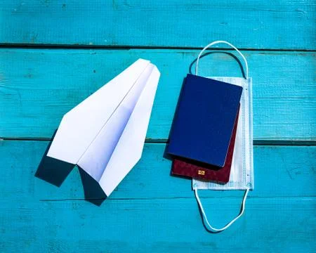 Flat lay image of accessory to plan travel background concept. Essential item Stock Photos