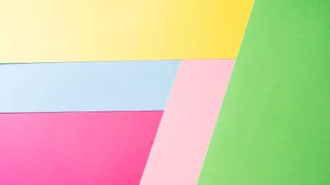 Flat lay Minimal creative paper background of pastel colors, with geometric s Stock Illustration