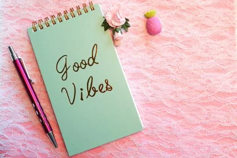 Flat lay note 库存照片