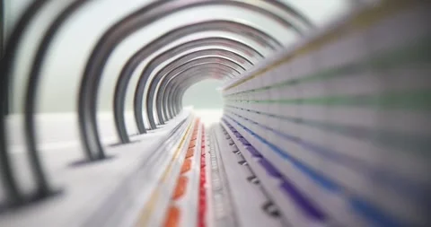 Flat lay of open blank spiral notepad for notebook with ring folder view insid Stock Footage 252441624