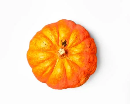 Flat lay of Pumpkin isolated on white background Foto stock