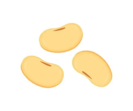Flat lay of Soybeans  levitate, soya splash nature food logo design. Illustrazione stock