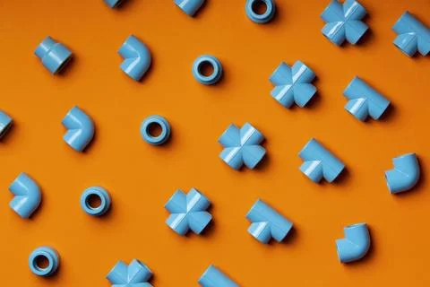 Flat lay still life assortment pvc Stock Photos