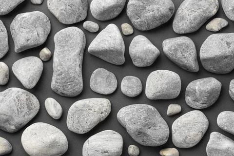 Flat lay stone collection 4 Stock Photos