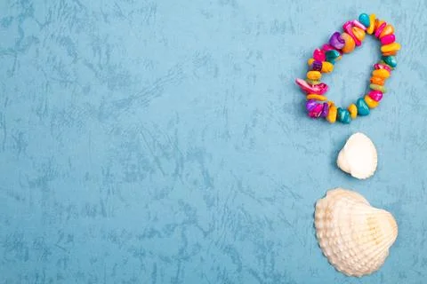 Flat lay summer background or composition Stock Photos