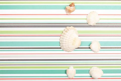 Flat lay summer background or composition Stockfoto's