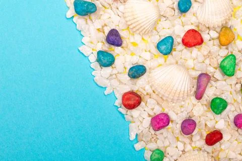 Flat lay summer background or composition Stock Photos