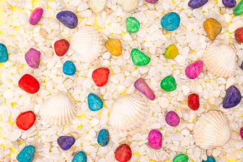 Flat lay summer background or composition Stock Photos