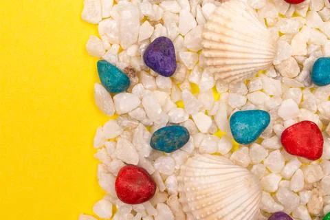 Flat lay summer background or composition Stock Photos