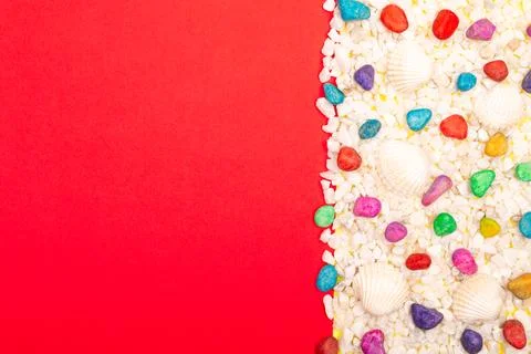 Flat lay summer background or composition Stock Photos