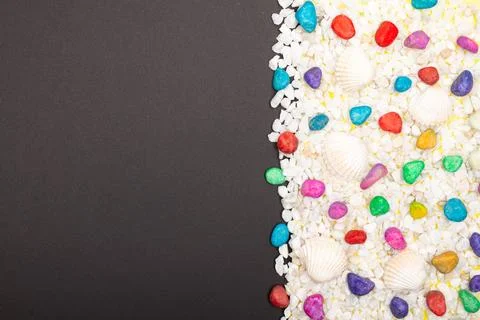 Flat lay summer background or composition Stock Photos