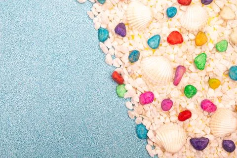 Flat lay summer background or composition Stock Photos