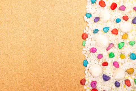 Flat lay summer background or composition Stock Photos