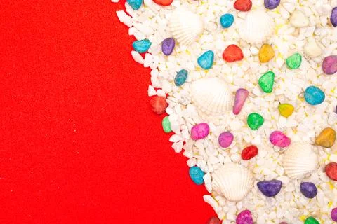 Flat lay summer background or composition Stock Photos