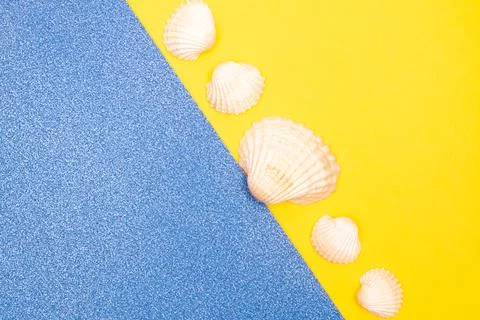 Flat lay summer background or composition Stock Photos