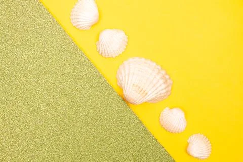 Flat lay summer background or composition Stock Photos