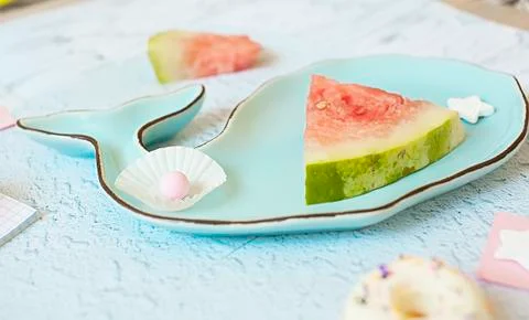 Flat lay, summer, work Stock Photos