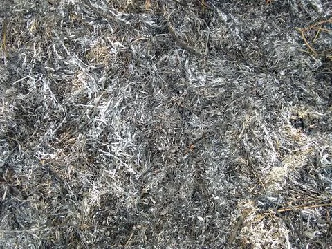 Flat lay view of combustion ash residue Stock Photos