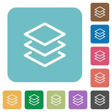 Flat layers icons 스톡 일러스트