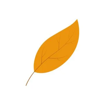Flat leaf icon silhouette. Filled leaf glyph. Illustrazione stock