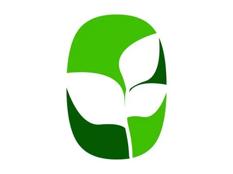 Flat Leaf Symbol For Environmental Design Stock Illustration
