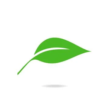 Flat leave icon. Stock Illustration
