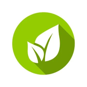 Flat leaves icons Stock Illustration