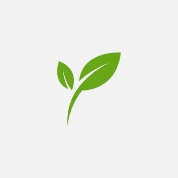 Flat leaves icons. Leaf vector illustration Illustrazione stock