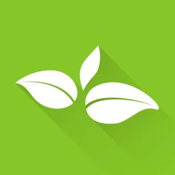 Flat leaves icons. Vector illustration. Leaf Icon Illustrazione stock