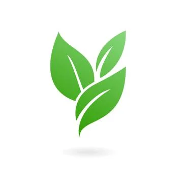 Flat leaves icons. Vector illustration. Stock Illustration