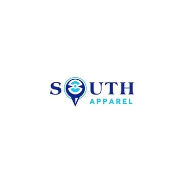 Flat letter mark design SOUTH APPAREL logo design Stock Illustration