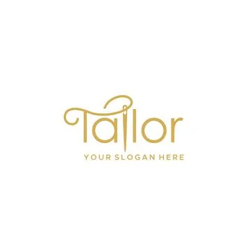 Flat letter mark design TAILOR fashion logo design Illustrazione stock