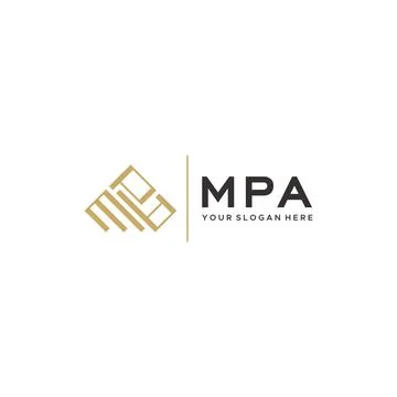 Flat letter mark initial MPA building Logo design Stock Illustration