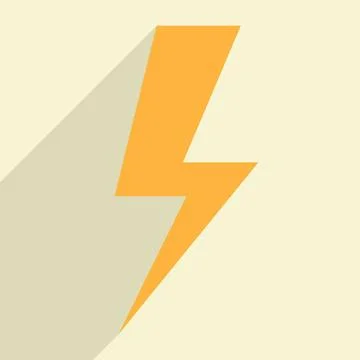 Flat Lightning Bolt minimalistic illustration of a lightning bolt, eps10 v... Stock Photos