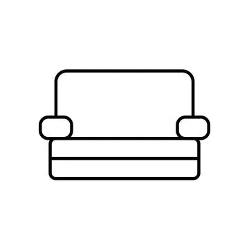 Flat line armchair vector isolated, flat design, eps 10 Stock Illustration