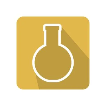 Flat line art pot icon illustration with color background Stock Illustration