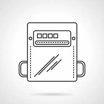 Flat line counter vector icon Stock Illustration