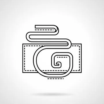 Flat line serpentine vector icon Stock Illustration