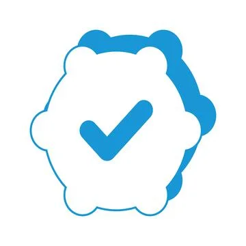 Flat line uncolored check mark icon over white background. Ilustração Stock