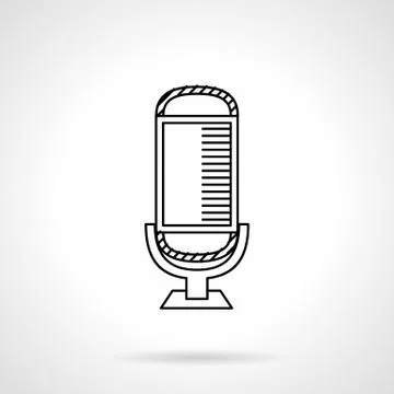 Flat line vector icon for advertising pylon Stock Illustration