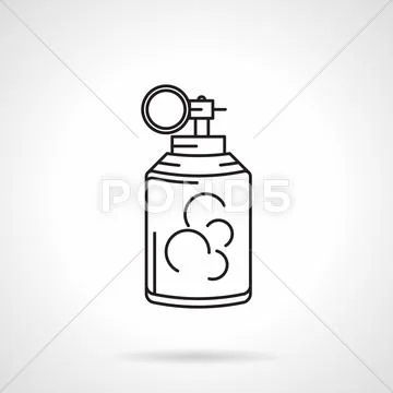 Flat line vector icon for ink grenade Stock Illustration