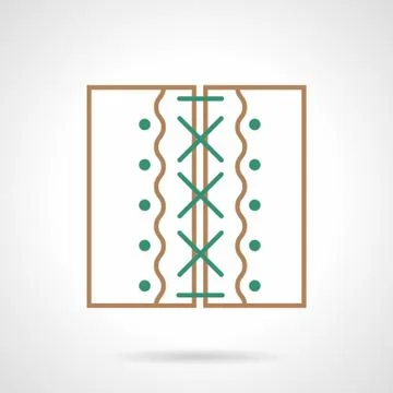 Flat line vector icon for patchwork Stock Illustration