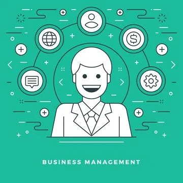 Flat line Vector illustration. Modern thin linear stroke icons. Stock Illustration