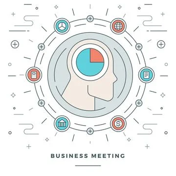 Flat line Vector illustration. Modern thin linear stroke icons. Illustrazione stock