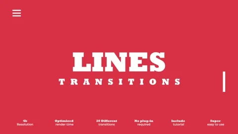 Flat Lines Transitions Stock After Effects