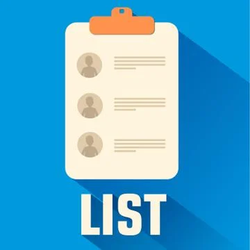 Flat list background concept. Vector illustration Stock Illustration