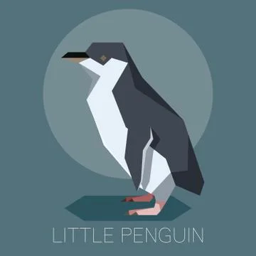 Flat Little Penguin Stock Illustration