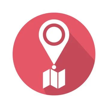 Flat location icon vector illustration on white background Stock Illustration