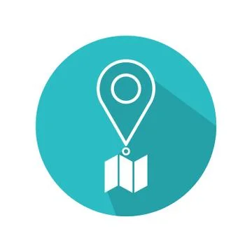 Flat location icon vector illustration on white background Stock Illustration